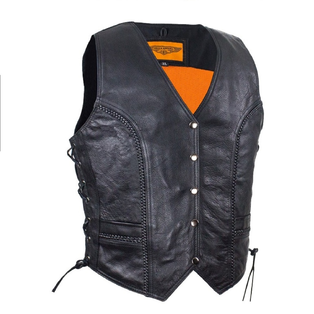Classic Style Braided Vest Black NWT